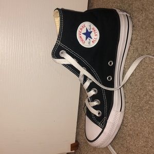Black high top converse